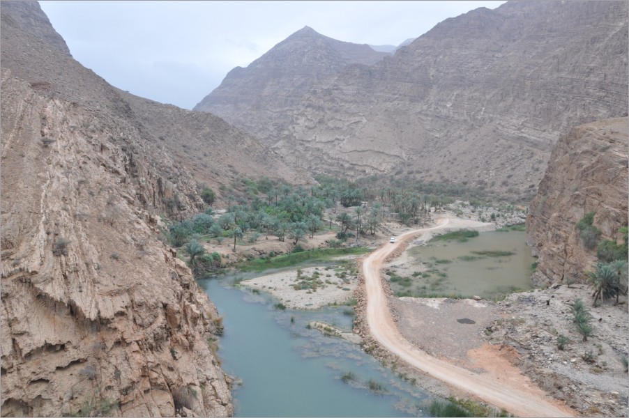 the wadis were already filling up with water