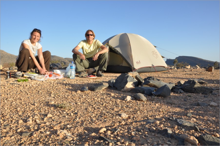 dinner in the evening sun - we loved this lifestyle outside in deserted nature