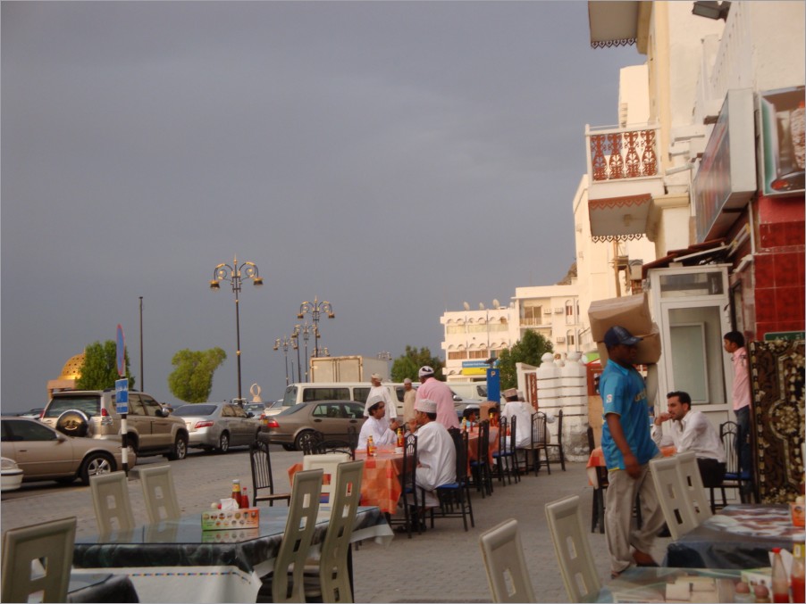 eating shwarma or other delicious arabic food