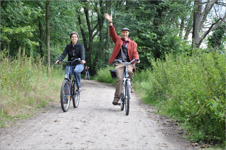 cycling through the green patches of berlin