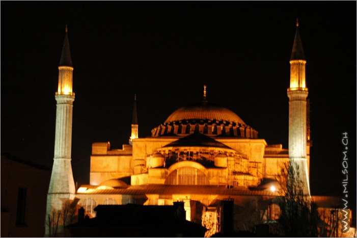 hagia sophia by night