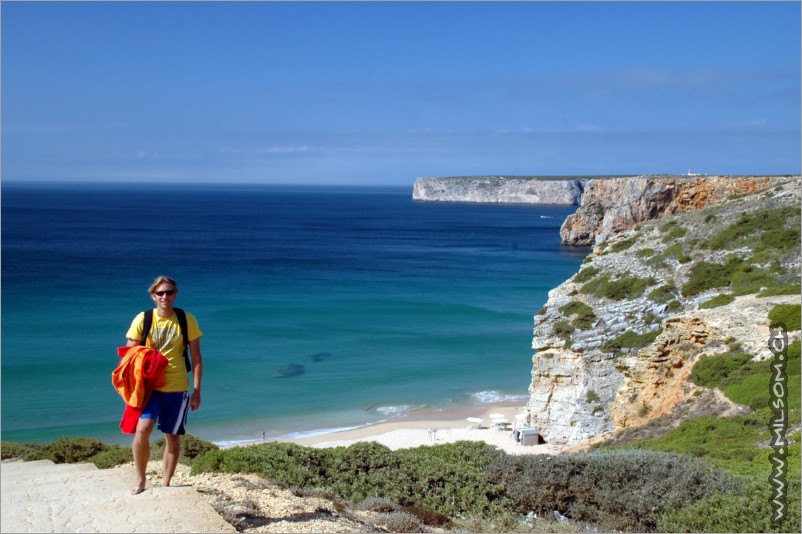 our favorite beach: good for slacking and surfing!