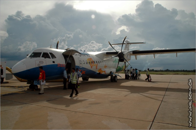 arriving in hot and humid cambodia