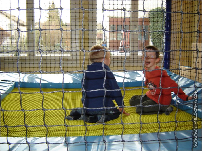 jumping with his friend janick