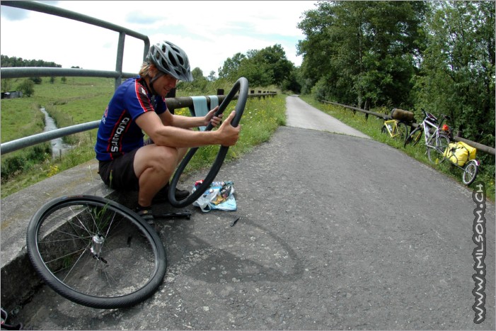 first puncture after 700 km!