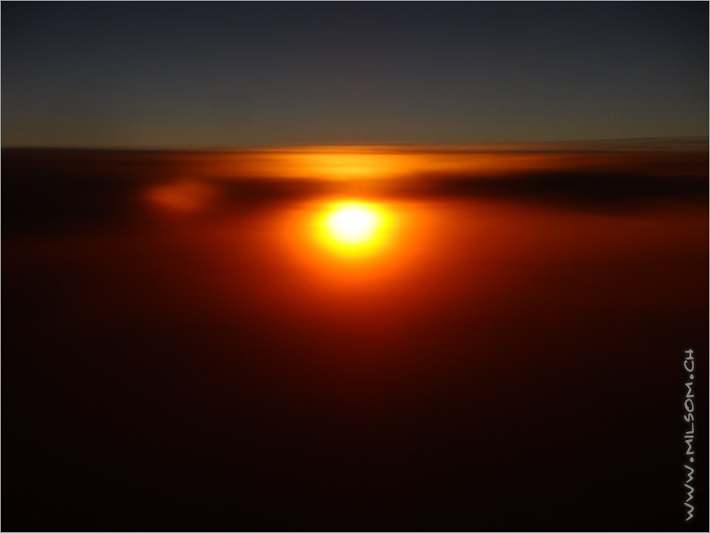 sunset below us