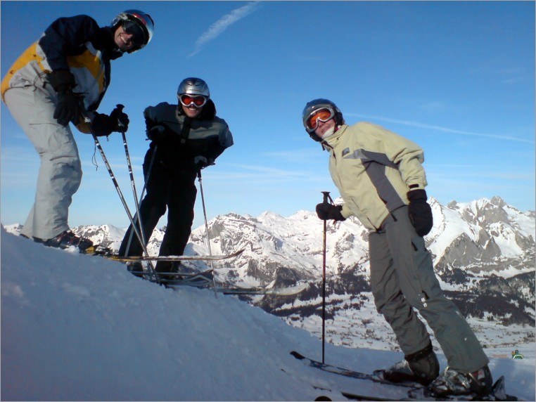 gaby & ben came skiing with us before christmas